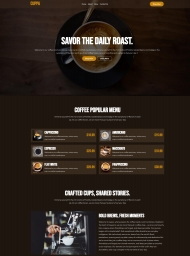 咖啡店宣传服务网站模板