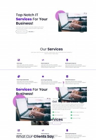 互联网公司业务服务宣传网站模板