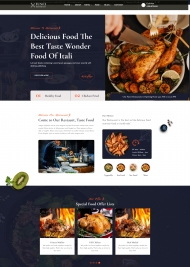 意大利美食餐饮服务网站模板