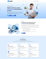  数字化商业技术咨询服务公司网站模板 