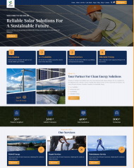  HTML5太阳能电池板新能源公司网站模板 