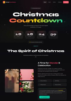 现代的圣诞倒计时节日网