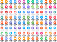  132个各个行业手机APP圆角图标 