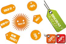 吊牌装饰标签图标矢量