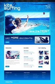 深沉海洋HTML5模板