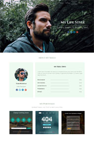 满脸胡须男人网页模板