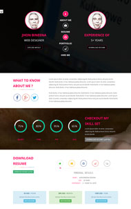 CSS3炫酷个人简历网站模板