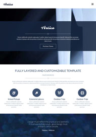 蓝色商务大气网站模板