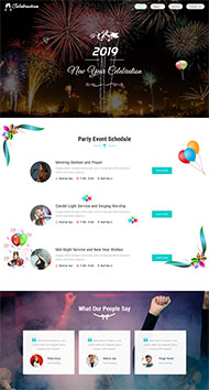 2019新年快乐庆祝网站模板