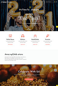 新年活动庆祝派对网站模板