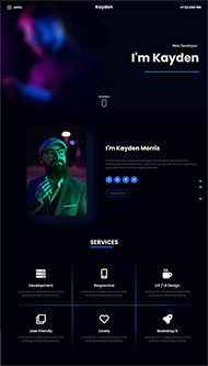 黑色酷炫个人简历单页模板