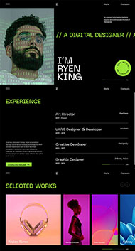 黑色全屏设计师个人简历模板