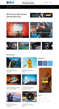 时尚摄影作品集展示网站模板