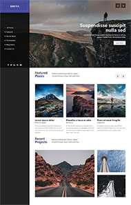 清爽干净的杂志博客网站模板