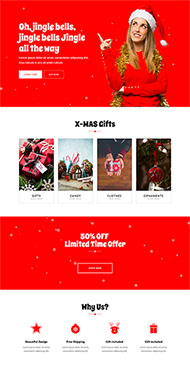 平安夜圣诞节单页网页模板