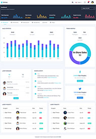 Bootstrap 4 Admin后台管理模板