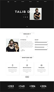 个人机构单页视差HTML5模板