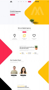 极简创意营销机构HTML5模板