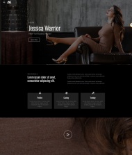 时尚模特个人简历展示网页模板