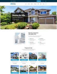 房屋别墅房地产HTML5网站模板