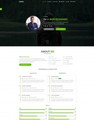 网页设计师个人简历展示模板