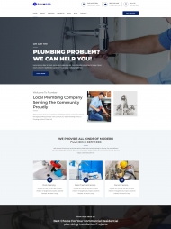管道维修服务机构HTML5网站模板