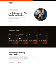 互联网数字营销服务机构网站模板