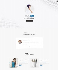 极简白色风格个人简历网站模板