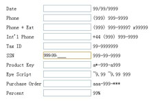jQuery掩码文本输入框 jQuery掩码文本输入框网页特