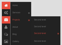 jQuery响应式垂直导航 jQuery选项卡向上弹出焦点图