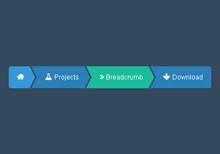 CSS3扁平化面包屑导航