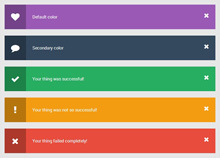 CSS3多颜色带图标提示插件