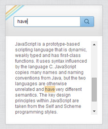 jQuery迷你帮助 查找功能