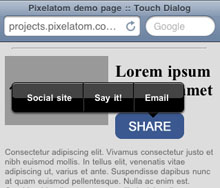jQuery触屏弹出对话框 jQuery触屏弹出对话框网页特