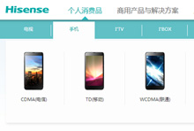 jquery海信官网带缩略图下拉导航菜单