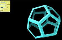 html柏拉图固体动画旋转效果