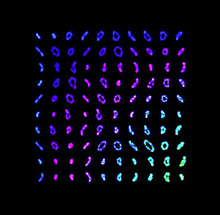 Canvas渐变彩色圈发光网页特效