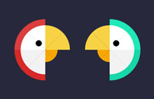 CSS3卡通小鸟头像旋转动画特效