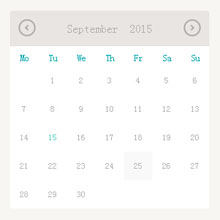 jQuery UI自定义样式日历代码