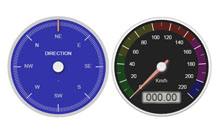 HTML5 Canvas动画仪表盘特效