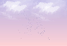 天空一群鸟飞行Canvas特效