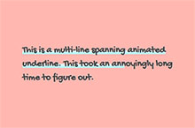 CSS3多行文本下划线动画特效