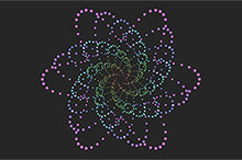 纯CSS3绘制彩虹点动画变体特效
