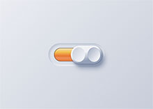 纯CSS3实现逼真的3D橙色开关