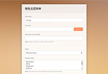 HTML5制作的橙色表单页面特