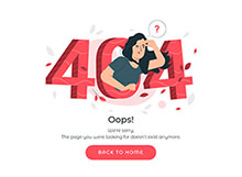 HTML5创意404提示页面模板