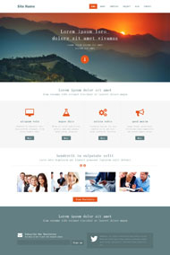 夕阳下的万里长城网页模板