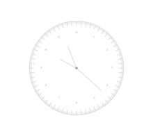 简洁白色的HTML5时钟代码