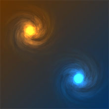 HTML5 Canvas虫洞旋涡动画特效