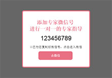 jQuery延迟弹窗复制微信号代码